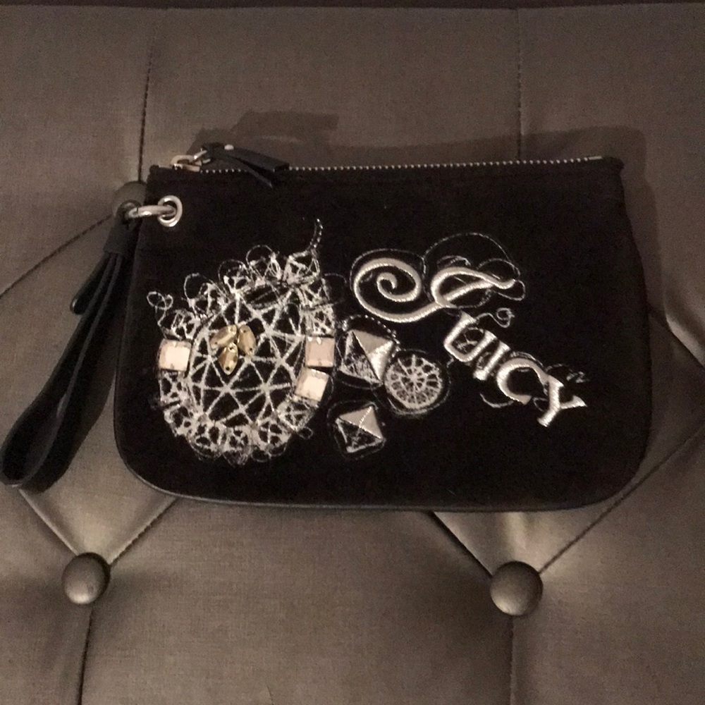 Black Juicy Couture wristlet handbag wallet